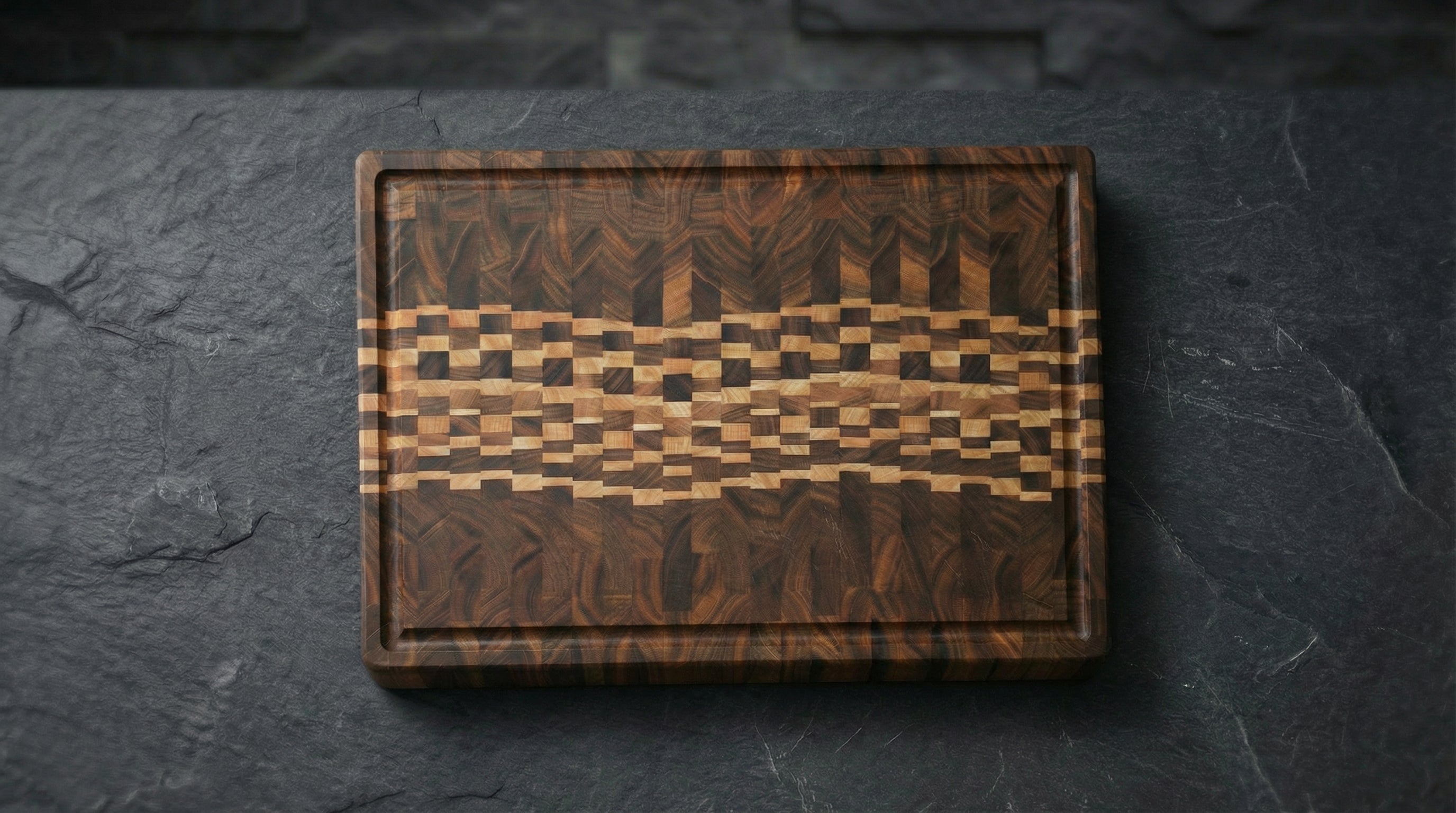 "Peace Like a River" End Grain Board