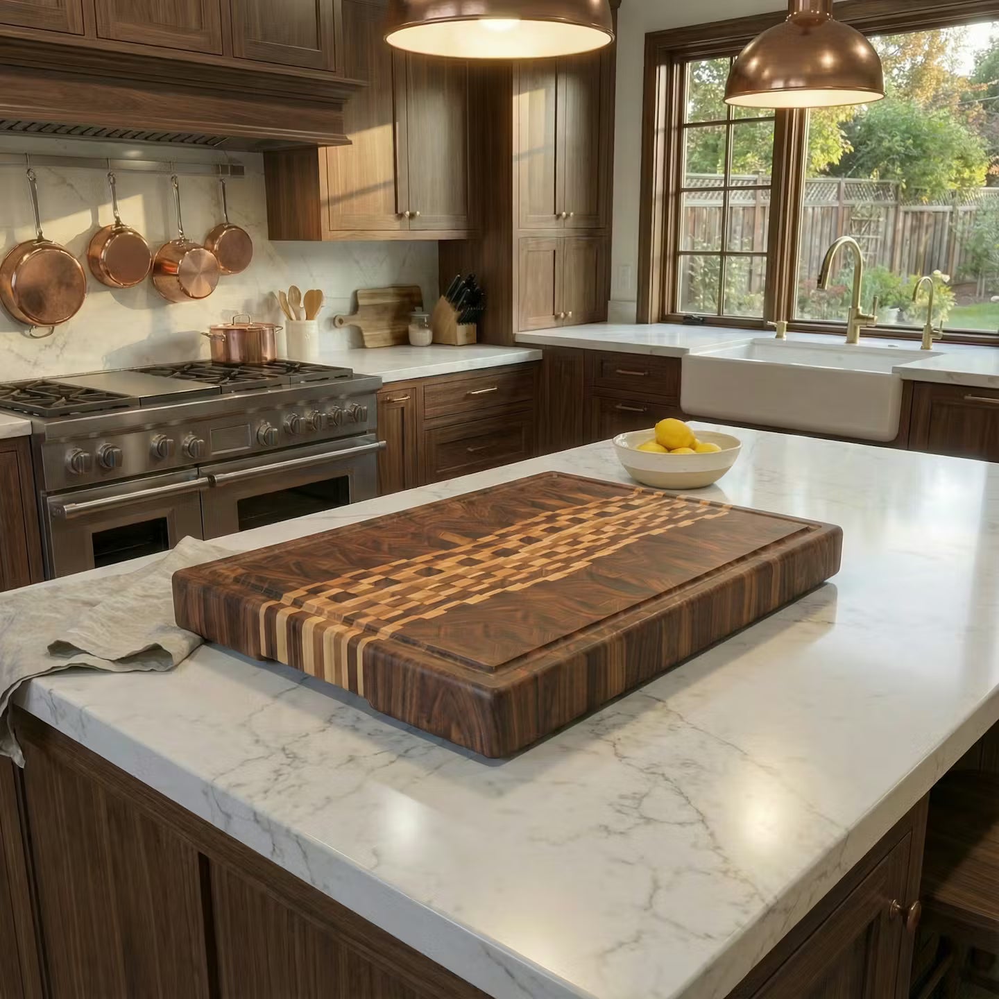 "Peace Like a River" End Grain Board